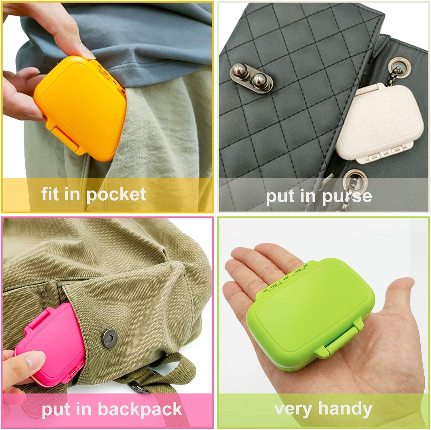 Mini Briefcase Pill Box, 3 Gird Pocket Pills Organizer, 7 Day Mini Weekly Medicine Box, Portable Tablet Medicine Dispenser, Handy Pill Box with 3 Removable Compartments, Portable Pill Box Supplement Box, Multipurpose Storage Case Mini Briefcase Pill Box, 3 Gird Pocket Pills Organizer, 7 Day Mini Weekly Medicine Box, Portable Tablet Medicine Dispenser, Handy Pill Box with 3 Removable Compartments, Portable Pill Box Supplement Box, Multipurpose Storage Case